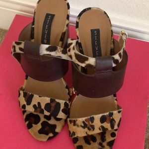 Steve Madden Leopard Sandal Heels